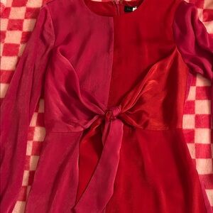 House of Harlow 1960 Red and Pink Long Sleeve Dress